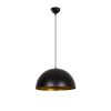 Modern Industrial Chandelier, Black & Gold, 40cm | Adjustable Height, E27 Socket, Elegant Design