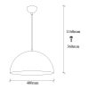 Modern Industrial Chandelier, Black & Gold, 40cm | Adjustable Height, E27 Socket, Elegant Design