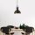Modern Black Chandelier, Adjustable Height, IP20, 85 cm