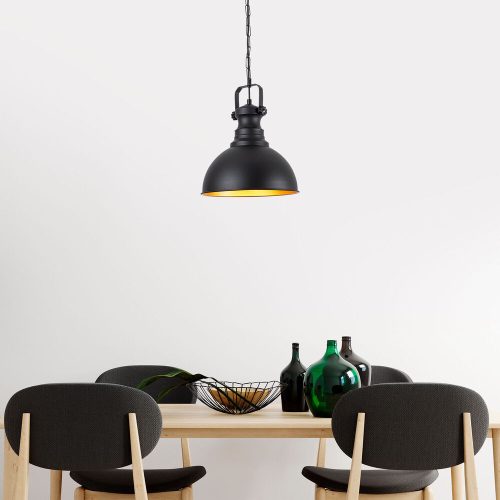 Modern Black Chandelier, Adjustable Height, IP20, 85 cm