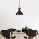Modern Black Chandelier, Adjustable Height, IP20, 85 cm
