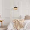 Industrial Chandelier, Black & Honey, 25cm | Adjustable Height, E27 Socket, Nostalgic Design