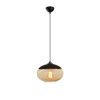 Industrial Chandelier, Black & Honey, 25cm | Adjustable Height, E27 Socket, Nostalgic Design
