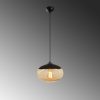 Industrial Chandelier, Black & Honey, 25cm | Adjustable Height, E27 Socket, Nostalgic Design