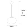 Industrial Chandelier, Black & Honey, 25cm | Adjustable Height, E27 Socket, Nostalgic Design
