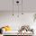 Industrial Black Chandelier, Adjustable Height, 96x6 cm