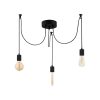 Industrial Black Chandelier, Adjustable Height, 96x6 cm