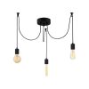 Industrial Black Chandelier, Adjustable Height, 96x6 cm