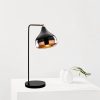 Scandinavian Table Lamp, Metal Body, Black & Copper | 52 cm, E27, Stylish & Functional Design