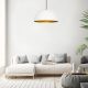 Modern White & Gold Chandelier, 50 cm, Adjustable Height