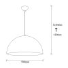 Modern White & Gold Chandelier, 50 cm, Adjustable Height