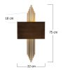 Vintage Metal Wall Lamp, E27 Socket, 75x10x22 cm | Modern Glam Design, IP20, Perfect for Home Decor