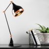 Modern Adjustable Table Lamp, Black & Copper, 50 cm