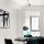 Scandinavian Chandelier, Yellow/White Metal, 28 cm