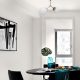 Scandinavian Chandelier, Yellow/White Metal, 28 cm