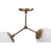 Scandinavian Chandelier, Yellow/White Metal, 28 cm