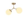 Scandinavian Chandelier, Yellow/White Metal, 28 cm