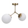 Scandinavian Chandelier, Yellow/White Metal, 28 cm