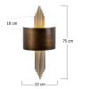 Vintage Wall Lamp, Iron Body, E27 Socket, 75x10x22 cm