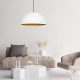 Modern Chandelier, White & Gold, 60 cm, Adjustable Height