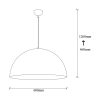 Modern Chandelier, White & Gold, 60 cm, Adjustable Height