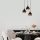 Modern Adjustable Chandelier, Black & Copper, 38 cm