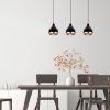 Modern Chandelier, Black & Copper, Adjustable Cable
