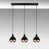 Modern Chandelier, Black & Copper, Adjustable Cable