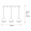 Modern Chandelier, Black & Copper, Adjustable Cable