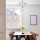 Scandinavian Chandelier, Yellow & White, Metal Body, 43 cm