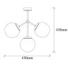 Scandinavian Chandelier, Yellow & White, Metal Body, 43 cm