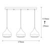 Modern Chandelier, Black & Copper, Adjustable Height