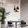 Modern Black & Gold Chandelier, 51 cm, Adjustable Height