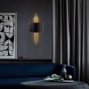 Elegant Black & Gold Wall Lamp, Metal Body, 75 cm | E27 Max 40W | Glam Design for Modern Spaces