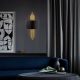 Elegant Black & Gold Wall Lamp, Metal Body, 75 cm | E27 Max 40W | Glam Design for Modern Spaces