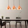 Modern Copper & Black Chandelier, Adjustable Height, 97x16cm