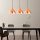 Modern Copper & Black Chandelier, Adjustable Height, 97x16cm