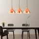 Modern Copper & Black Chandelier, Adjustable Height, 97x16cm