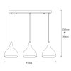 Modern Copper & Black Chandelier, Adjustable Height, 97x16cm