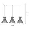Modern Black Chandelier, Metal Body, Adjustable Height
