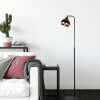 Modern Floor Lamp with Metal Body, Black & Copper, 150 cm Height | E27 Socket, Max 40W | Stylish Scandinavian Design for Home & Office