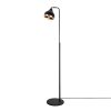 Modern Floor Lamp with Metal Body, Black & Copper, 150 cm Height | E27 Socket, Max 40W | Stylish Scandinavian Design for Home & Office