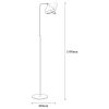 Modern Floor Lamp with Metal Body, Black & Copper, 150 cm Height | E27 Socket, Max 40W | Stylish Scandinavian Design for Home & Office