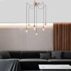 Elegant Copper Chandelier, 126 cm, Adjustable Height | Iron Body, 6 x E27, Nostalgic Glam Design