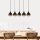 Modern Chandelier, Black & Copper, 135 cm Height | Adjustable, 5 x E27 | Glam & Scandinavian Design