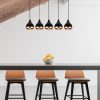 Modern Chandelier, Black & Copper, 135 cm Height | Adjustable, 5 x E27 | Glam & Scandinavian Design