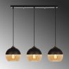 Nostalgic Industrial Chandelier, Black & Honey, 116 cm