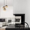 Industrial Chandelier, Black & Honey, 50 cm - Adjustable