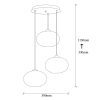 Industrial Chandelier, Black & Honey, 50 cm - Adjustable