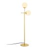 Modern Gold Floor Lamp, 174 cm, Metal & Glass Design